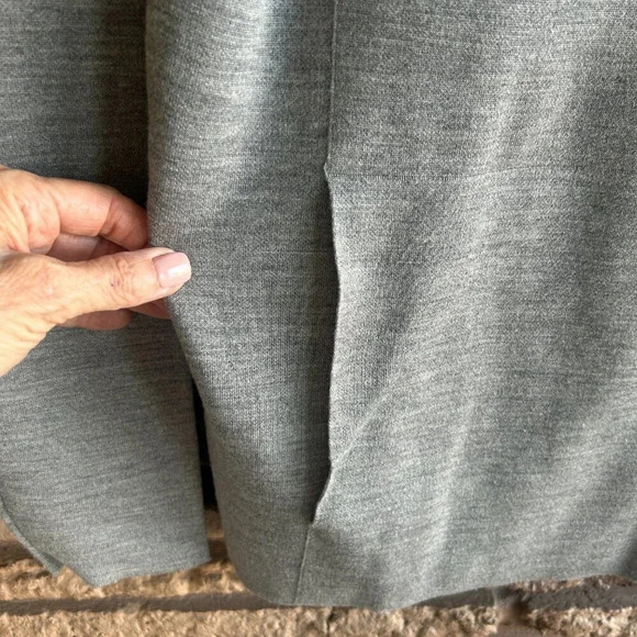 Alexander Wang Gray Merino Wool Silk Blend Sweater Slip Pockets Size Small - Picture 3 of 5